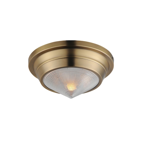 Maxim Lighting Hargreaves 1-Light Flush Mount, Natural Aged Brass 10390PRNAB